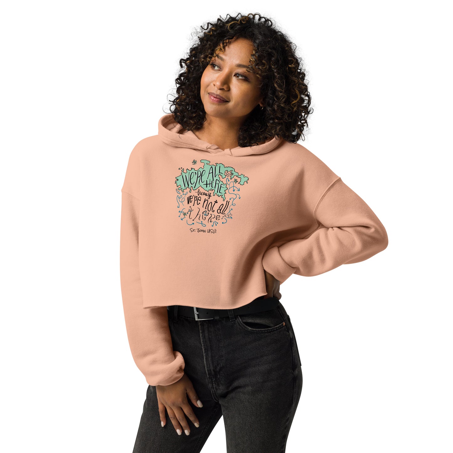 Ocean Currents Crop Hoodie